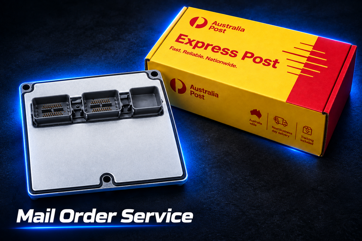 Clean BA ECU next to AusPost Express Box